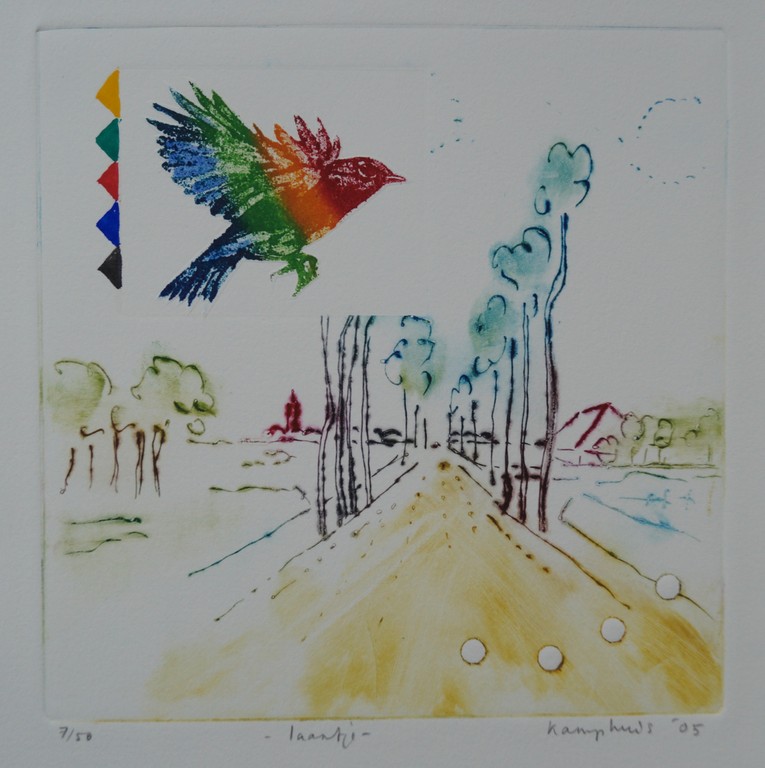 Gerart Kamphuis - gesigneerde ets - kopen? Bied vanaf 1!