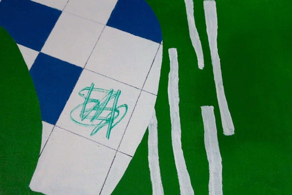 Peter Fengler: Acryl op doek, Nerveux - Ingelijst (Zeer groot: 2m x 2m) kopen? Bied vanaf 1!