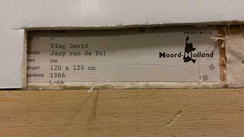 Jaap van der Pol, Olieverf op doek, 'King David' kopen? Bied vanaf 350!