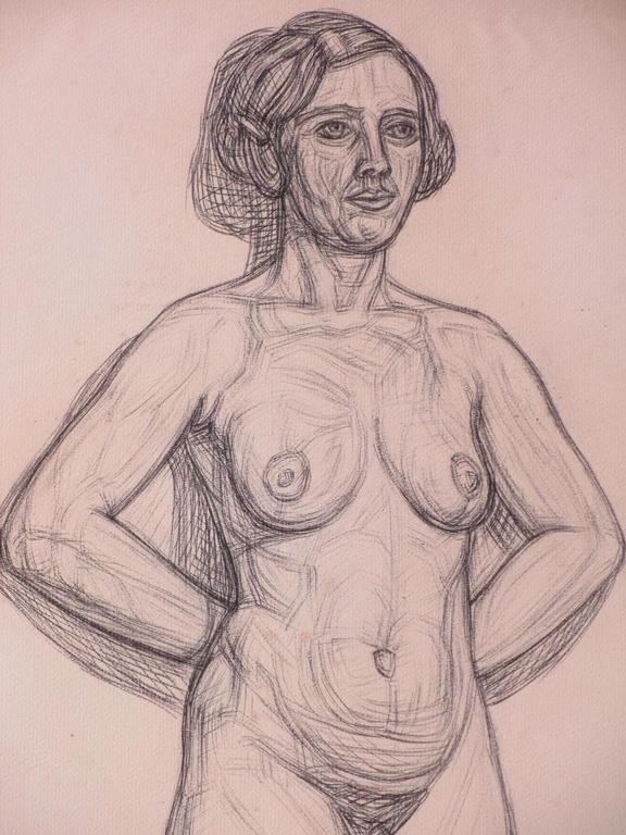 Rudolf Bremmer, Tekening, Staand Naakt kopen? Bied vanaf 75!