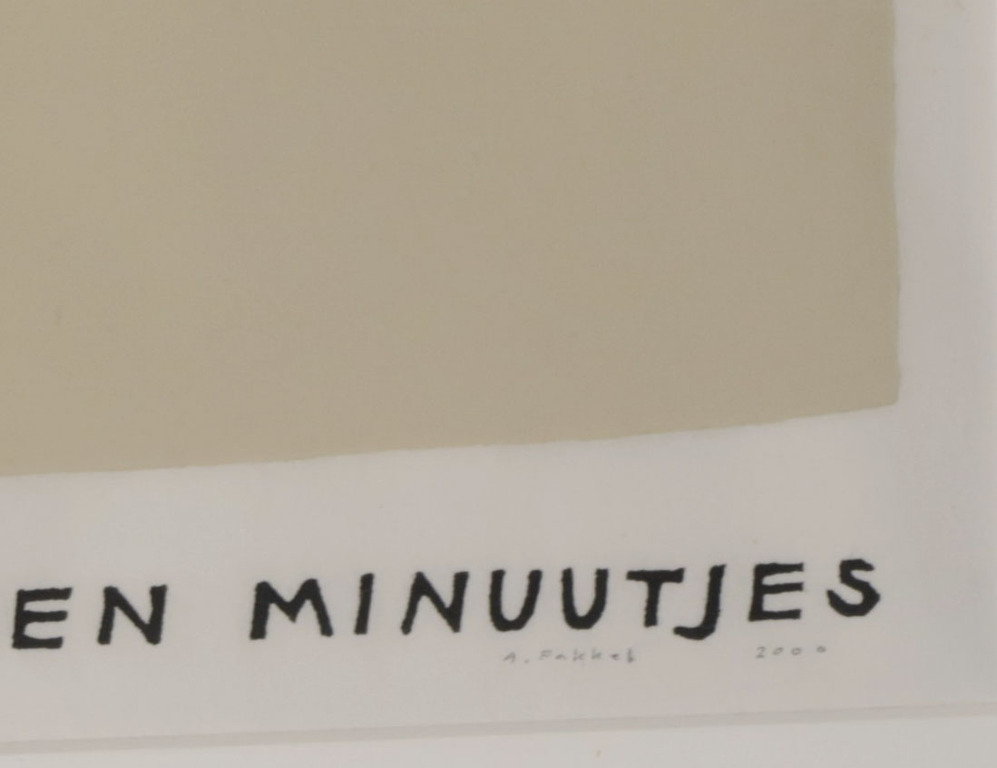 Arjanne Fakkel: Lino op Rijstpapier, Nee... ik ben nu op een ver... - Ingelijst kopen? Bied vanaf 20!