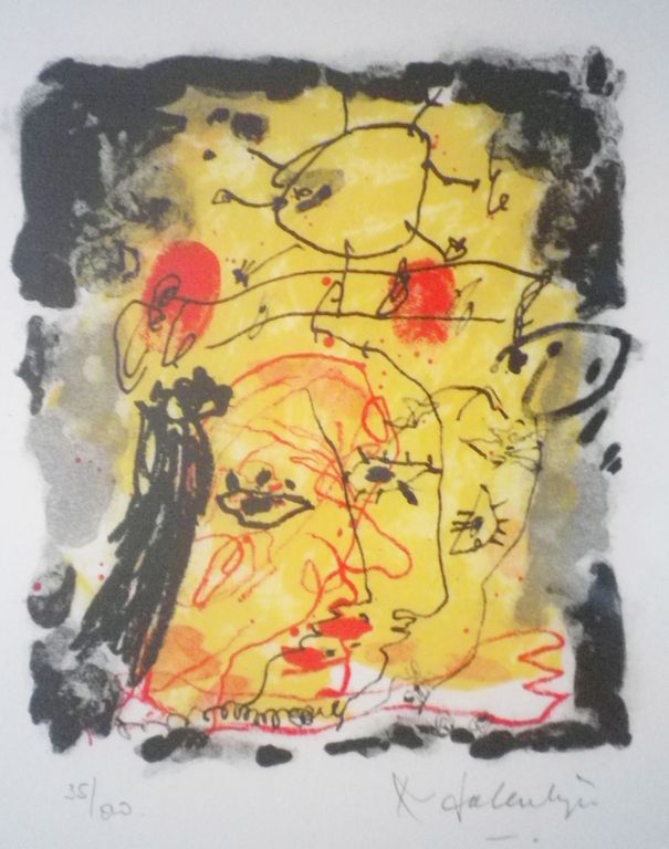 Kees Salentijn - Luxe ingelijste zeefdruk verkocht voor € 132!