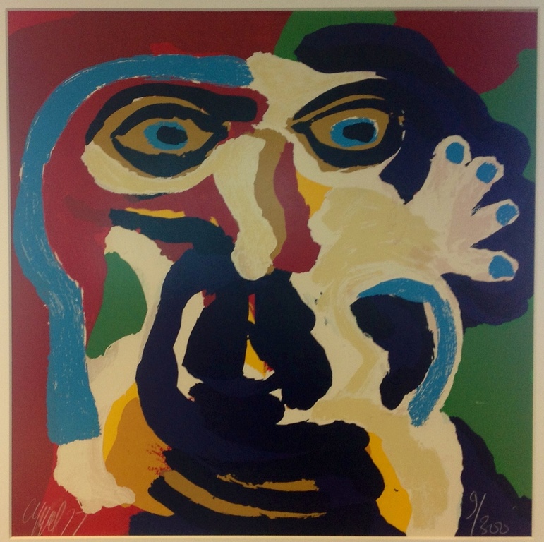 Karel Appel, zeefdruk, Kijk naar mij verkocht voor € 470!