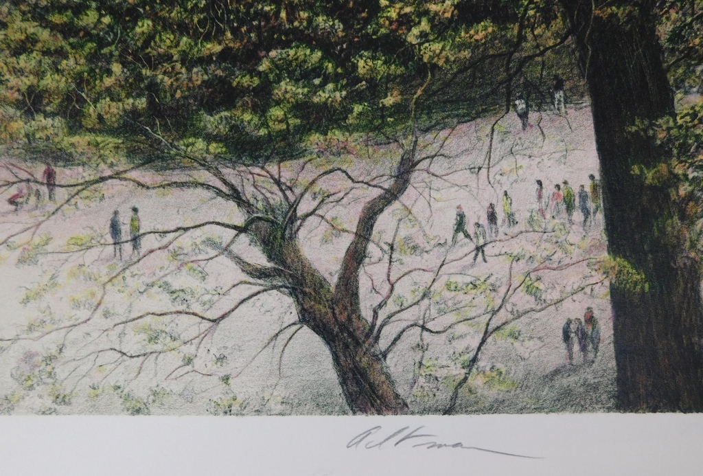 Harold Altman - Kleurenlitho - Sunday Stroll at the Park kopen? Bied vanaf 50!