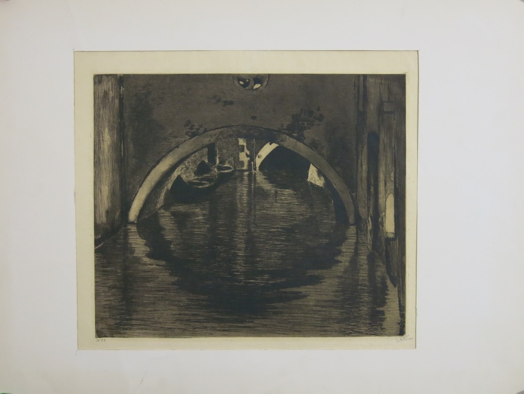 Willem Witsen: Ets/Aquatint, Gondels in Venetië kopen? Bied vanaf 250!