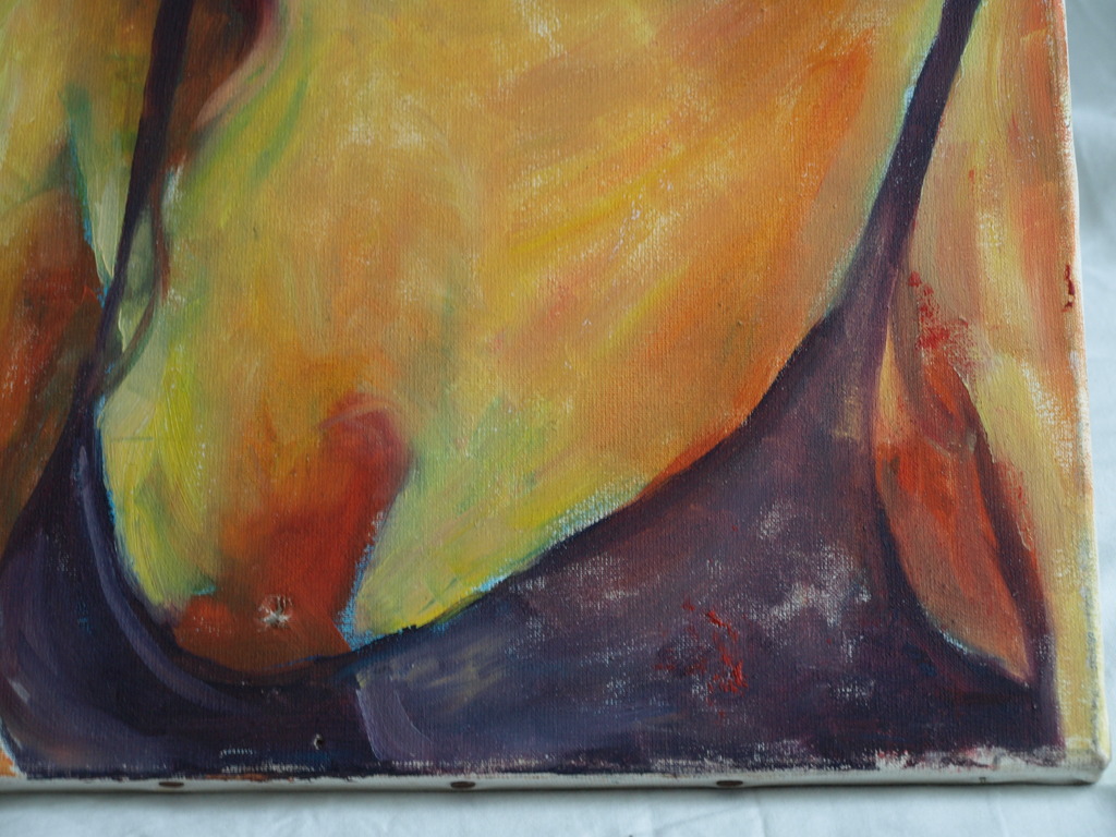 Gijs, Aad of Justus Donker? : Acrylverf op doek –Volkswagen & Model–After Nature kopen? Bied vanaf 1!