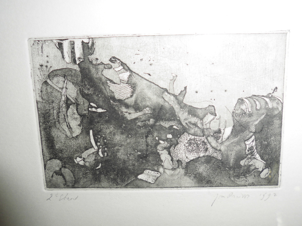 Jan Prins : 4 Kleine Ingelijste Grafiekjes : Sillevens kopen? Bied vanaf 40!