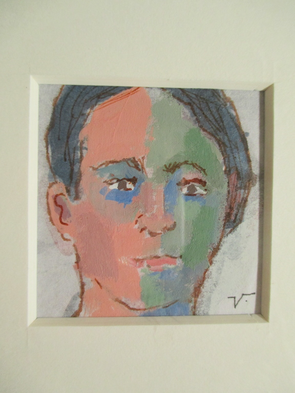 4 portretten gouache, ingelijst, Jan van der Veer Leiden kopen? Bied vanaf 10!