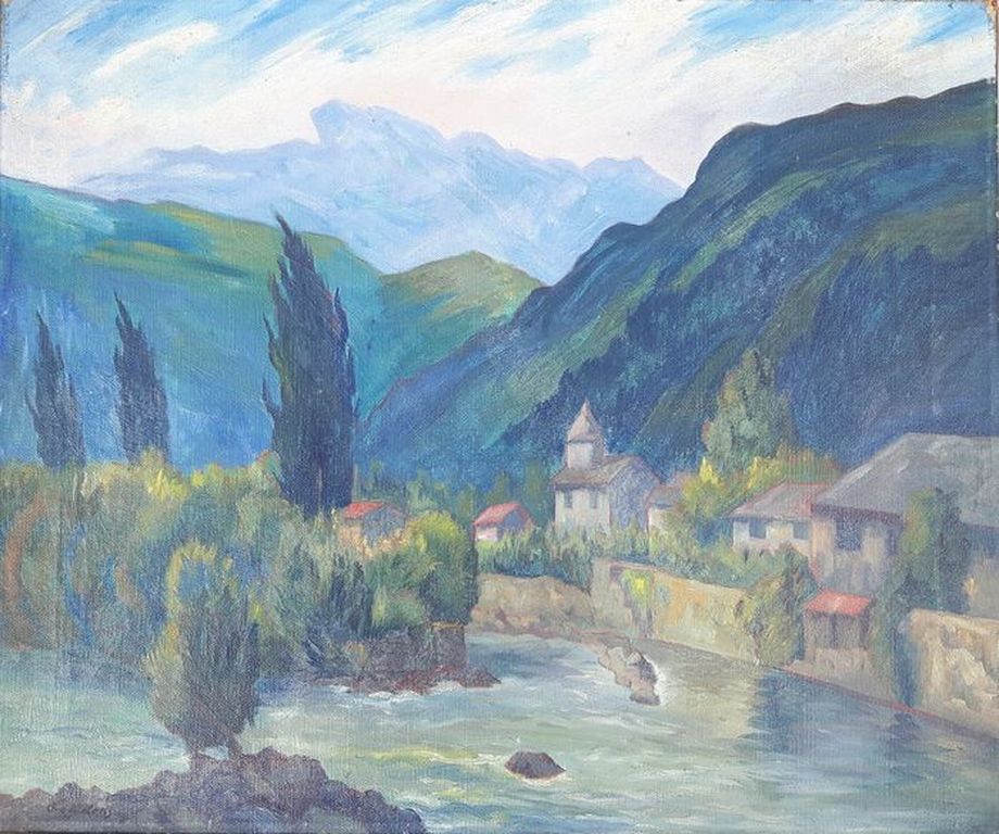 Phocas Fokkens (1888 - 1965), Mediterraan landschap, olieverf op doek kopen? Bied vanaf 75!