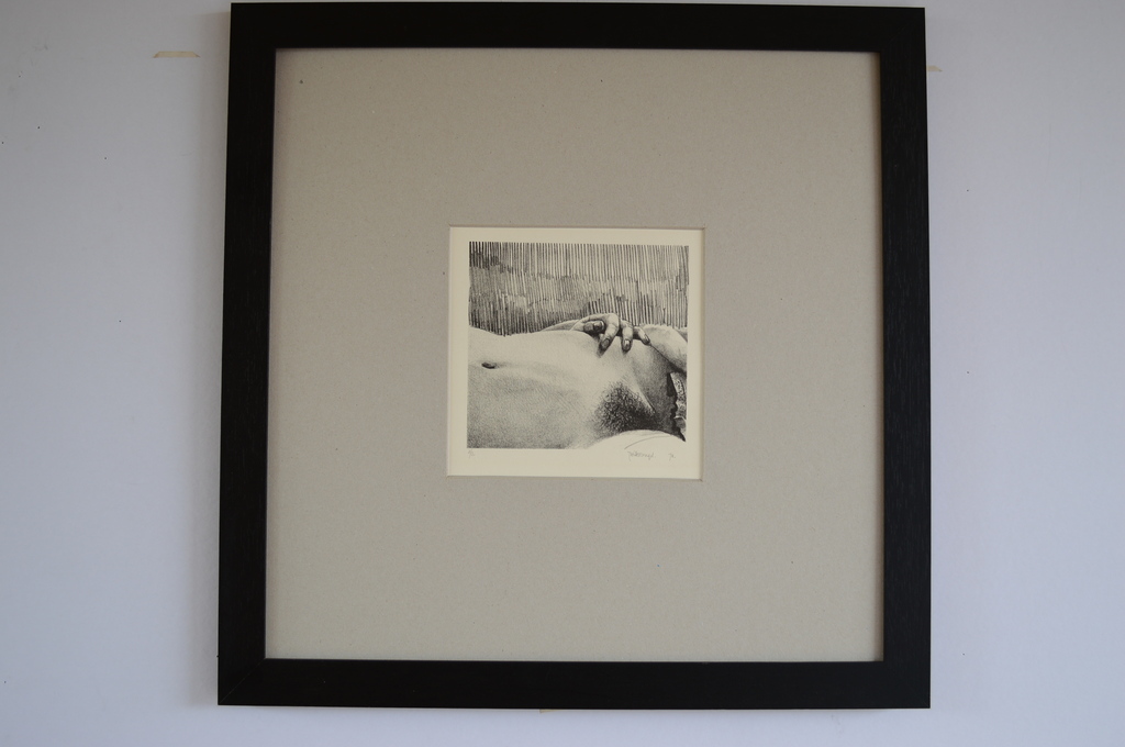 Roger Wittevrongel (1933-   ets 'onderbuikgevoelens' 1978 - 14 x 14 ( 45x45)  kopen? Bied vanaf 69!