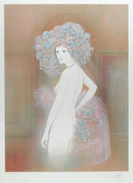 Guy Ribes, 'Nu' – originele kleurenlitho, gesigneerd, ed. 175 + CLXXV kopen? Bied vanaf 45!