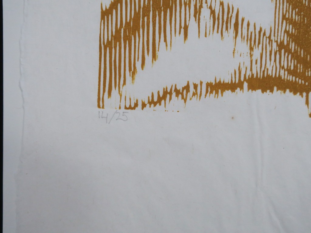 Herman Gordijn: Houtsnede op Japans papier, Man met oorring kopen? Bied vanaf 35!