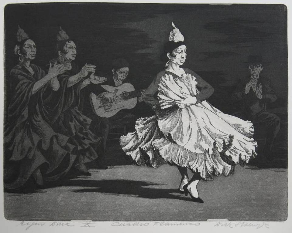 Dick Stolwijk: Ets, Flamenco verkocht voor € 35!