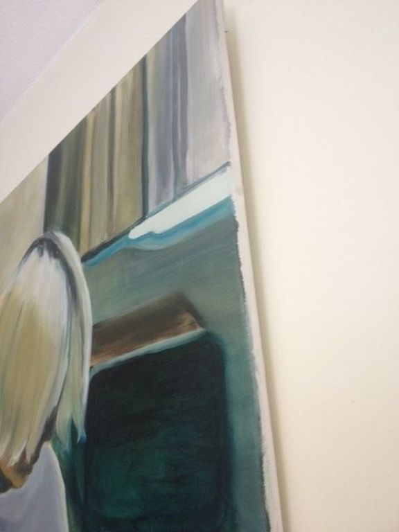 Chantal Spit, uniek werk, blonde man in kamer kopen? Bied vanaf 775!