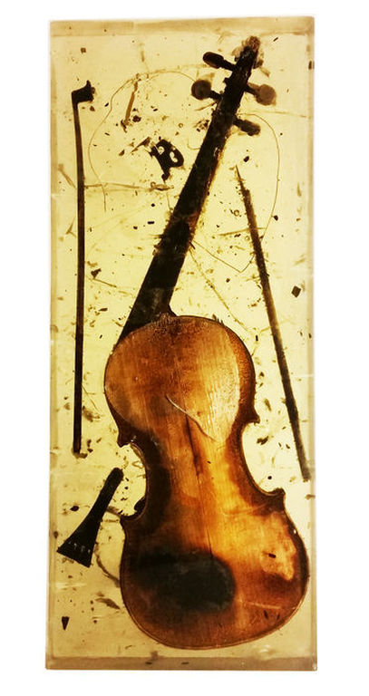 Arman, Sculptuur, Colère de Violon verkocht voor € 8000!