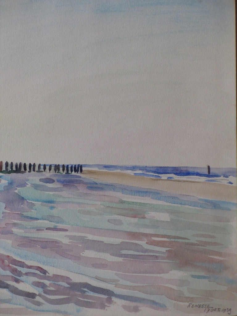 Han Krug, Strand Renesse, Aquarel 1939 kopen? Bied vanaf 45!