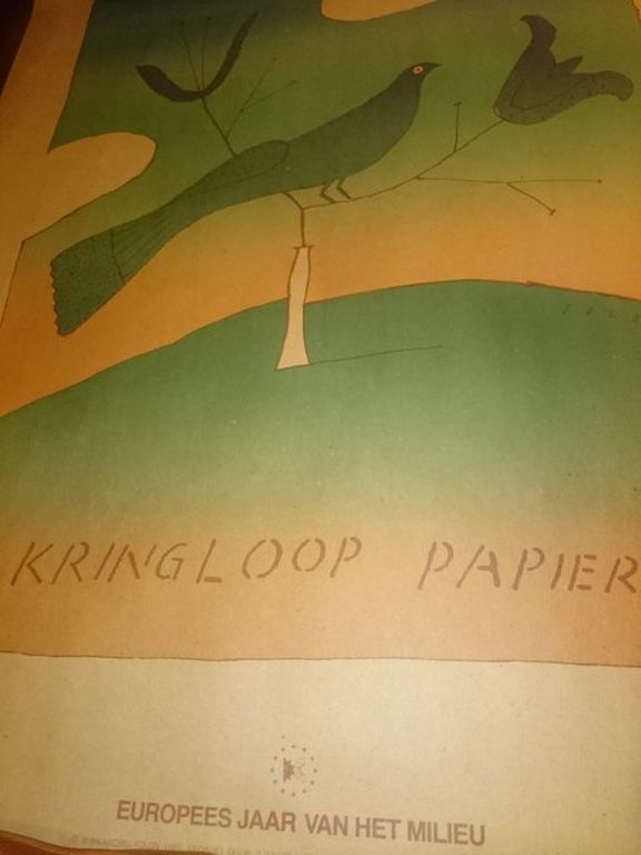 Europees Jaar van het Milieu - in druk gesigneerde litho - 1987 kopen? Bied vanaf 45!