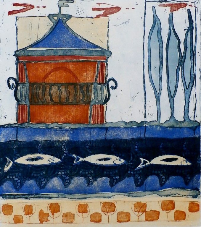 Lukie de Bree - ets: Firenze Toscane - 1998 verkocht voor € 45!