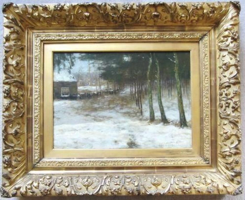===Louis van Soest 1867-1948 == in de winter ==olieverf op paneel kopen? Bied vanaf 750!