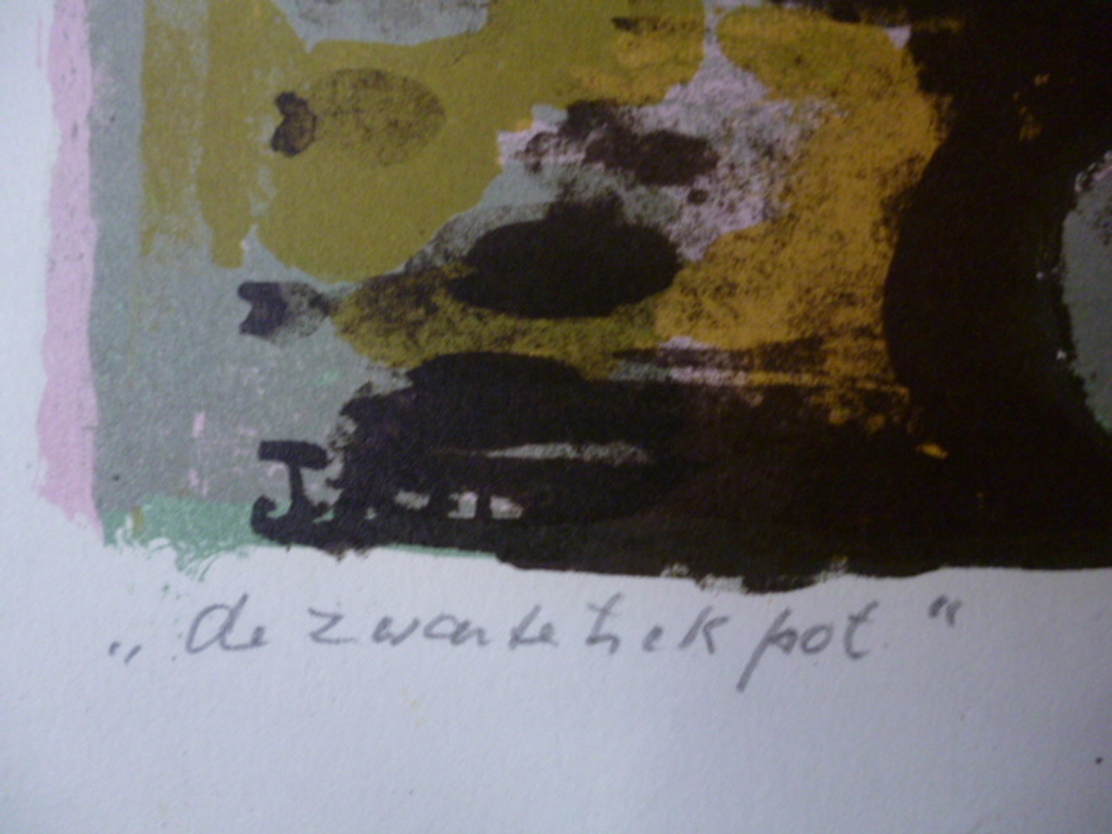 Jeanne Bieruma Oosting - kleurenlitho - De zwarte trekpot kopen? Bied vanaf 100!