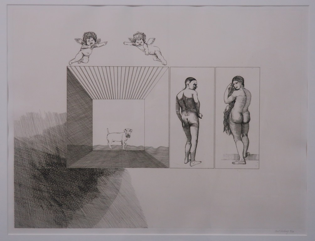 Aat Verhoog: Ets, Een leuke kleine hond - Ingelijst kopen? Bied vanaf 50!