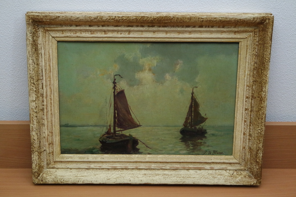Adriaan Christiaan Willem Terhell (1863-1949) - olieverf op doek - zeilschepen kopen? Bied vanaf 245!