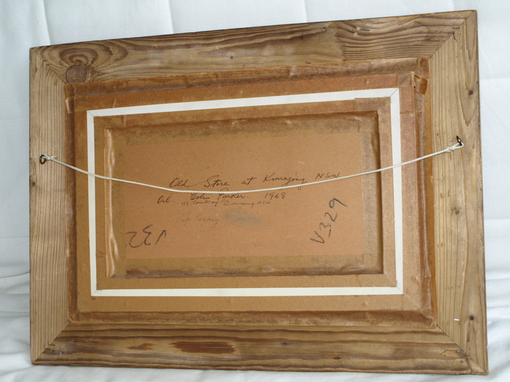 Onduidelijke signatuur : Olieverf – Old Store at Kurrajong – Ingelijst - 1968 kopen? Bied vanaf 75!