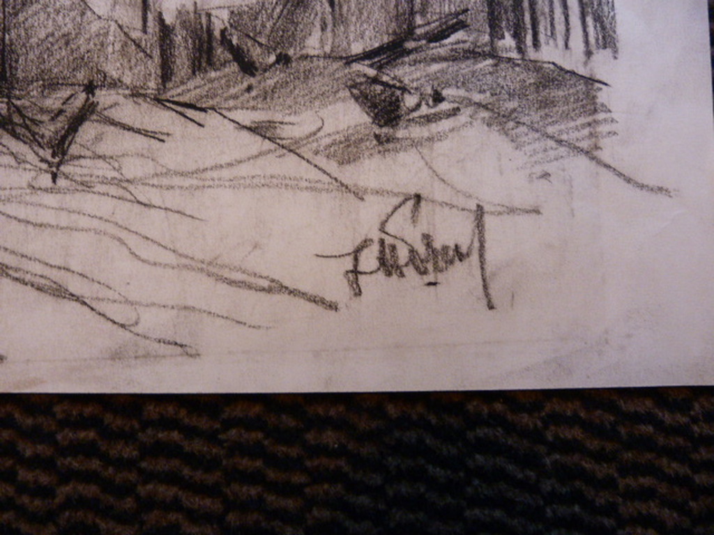 Jobst Heinrich Frese ( 1914 - 1986 ) - 4 x  tekening/aquarel kopen? Bied vanaf 1!