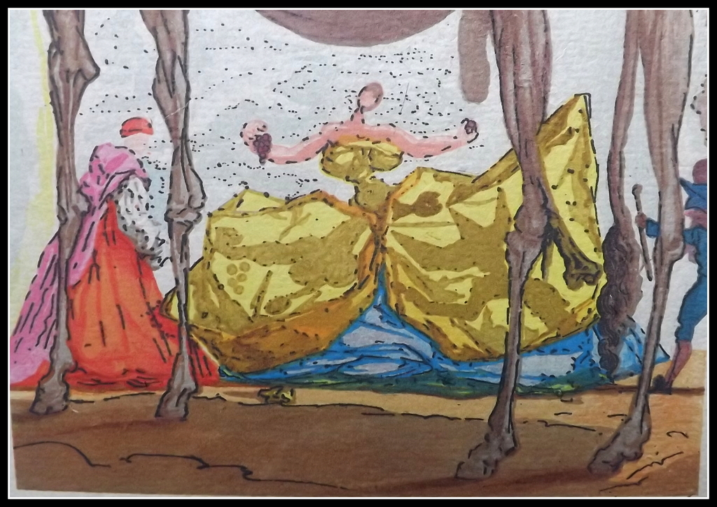 Salvador Dali - Houtgravure op Japan Hosho - Le Tricorne Plance XII  kopen? Bied vanaf 1!