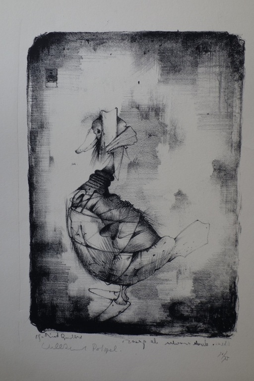 Dirkje Kuik, litho voor "Het vermakelijk ganzenspel" 1975. verkocht voor € 50!