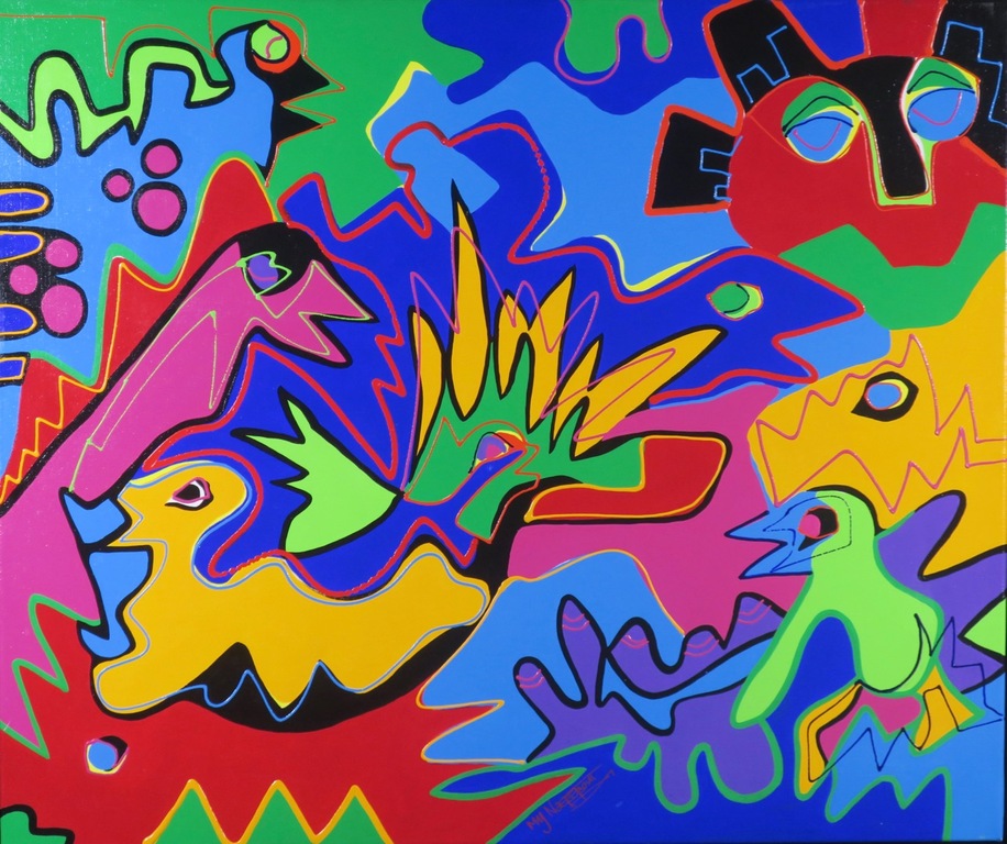 Marianne Naerebout: Acryl op doek, Z.T. - Ingelijst (Groot) kopen? Bied vanaf 450!