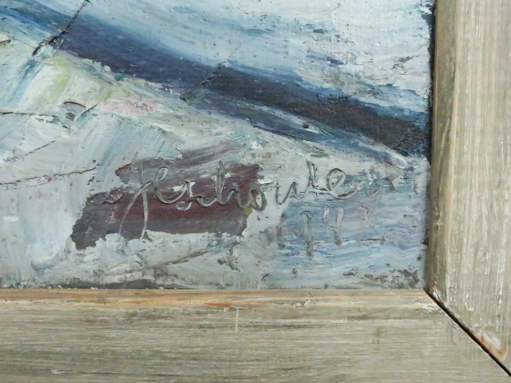 Jan Schouten: Olieverf op doek, Winterlandschap met boom - Ingelijst kopen? Bied vanaf 100!