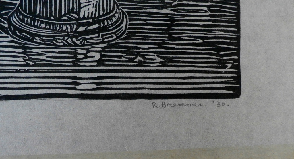Rudolf Bremmer - houtsnede - 1930 kopen? Bied vanaf 45!