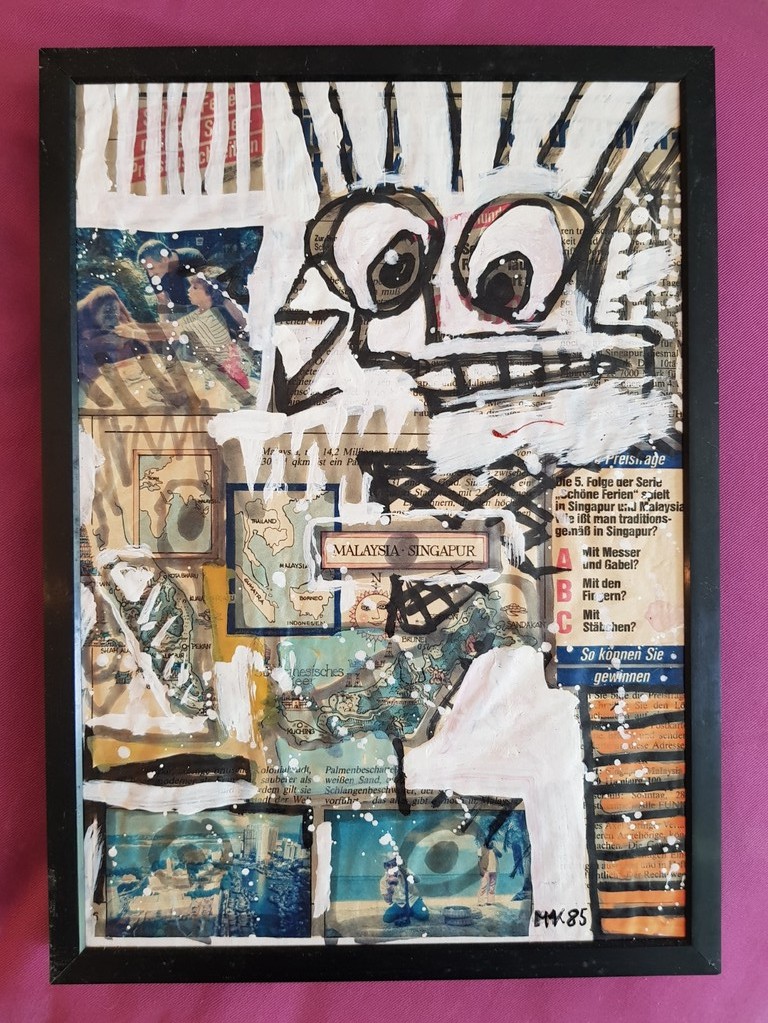 M.K. - Beschilderde collage kopen? Bied vanaf 1!