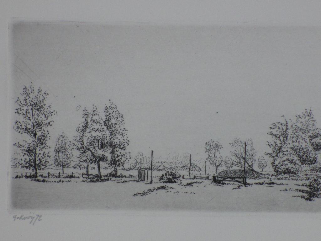 Gerard van Rooy, Fort bij Tul en Twaal, Ets 1972 verkocht voor € 45!