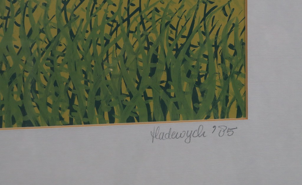 Onbekend gesigneerd: Acryl op papier, Z.T. (weiland) - Ingelijst kopen? Bied vanaf 1!