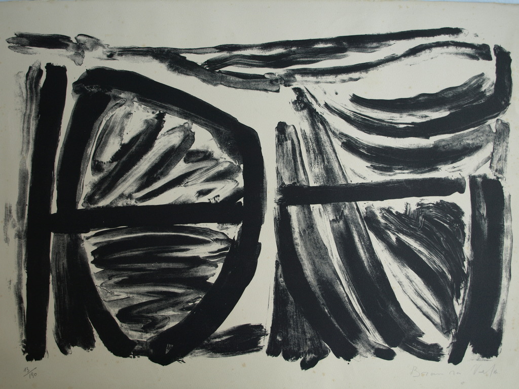 Bram van Velde : Litho – Zonder titel – Gesigneerd – 1965 – Prent 190 verkocht voor € 160!
