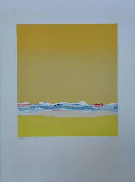 Gerard 't Hart, zeefdruk op papier verkocht voor € 36!