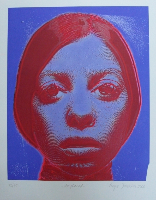 Anya Janssen - Zeefdruk uit 2000 - Displaced verkocht voor € 46!