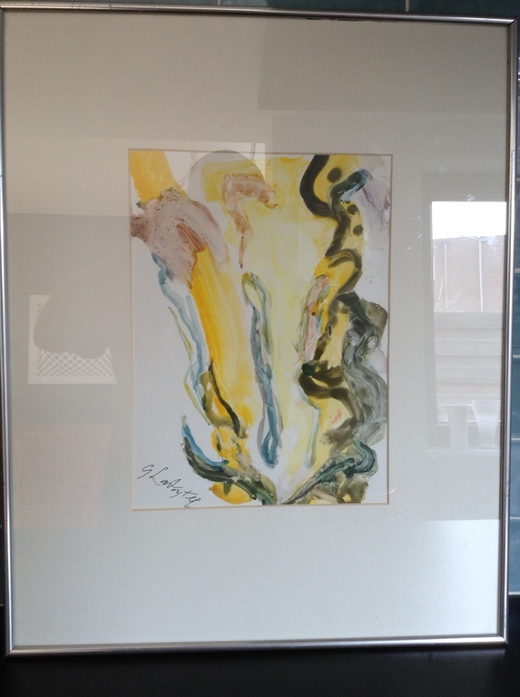 Ger Lataster 1920-2012 , Olieverf op papier (Guache) 20x30 ges lo verkocht voor € 121!