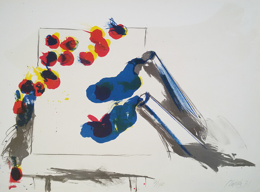 Ger Lataster - Kanonnen met fruit (1971), litho verkocht voor € 100!