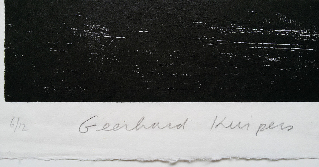 Geerhard Kuipers - Square and porch VI, houtsnede (groot) kopen? Bied vanaf 1!