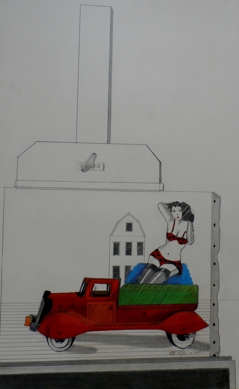 Hans Wap - tekening - 1972 verkocht voor € 125!