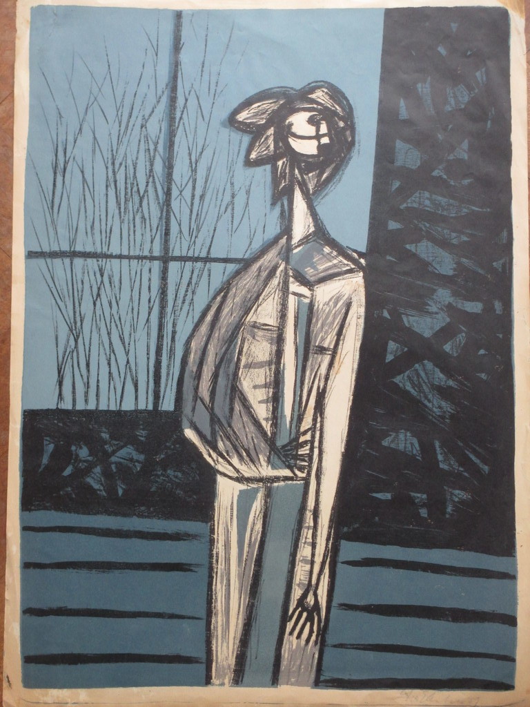 Wally Elenbaas, Staand figuur, Kleurenlitho kopen? Bied vanaf 25!