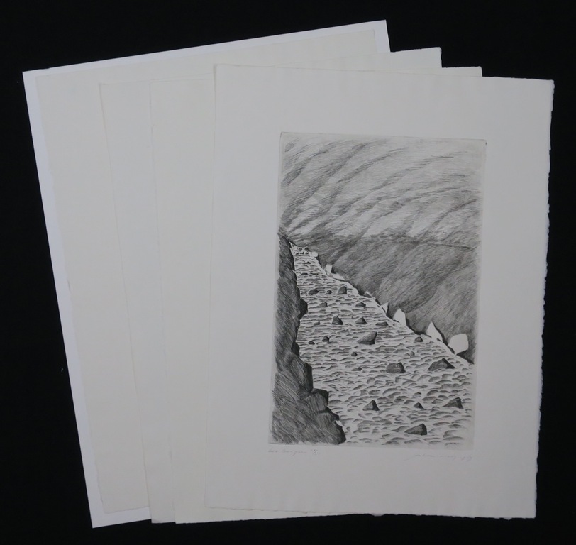 Lot met 4 etsen van Jan Hein van Rooy: Rivierlandschap kopen? Bied vanaf 1!