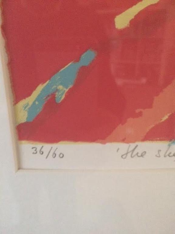 Milou Honig Zeefdruk  Titel - The Sky is the Limit - Ingelijst achter glas kopen? Bied vanaf 39!