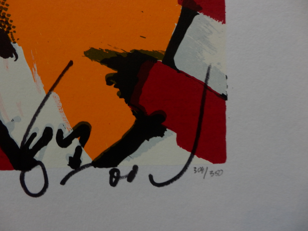 HERMAN BROOD Grote HANDGESIGNEERDE en Gelimiteerde Zeefdruk MOEDER EN KIND kopen? Bied vanaf 160!