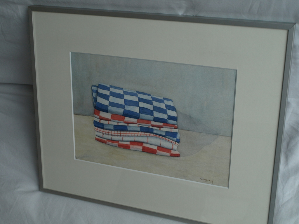 Wytske van Keulen : Aquarel , Theedoeken – gesigneerd & ingelijst kopen? Bied vanaf 1!