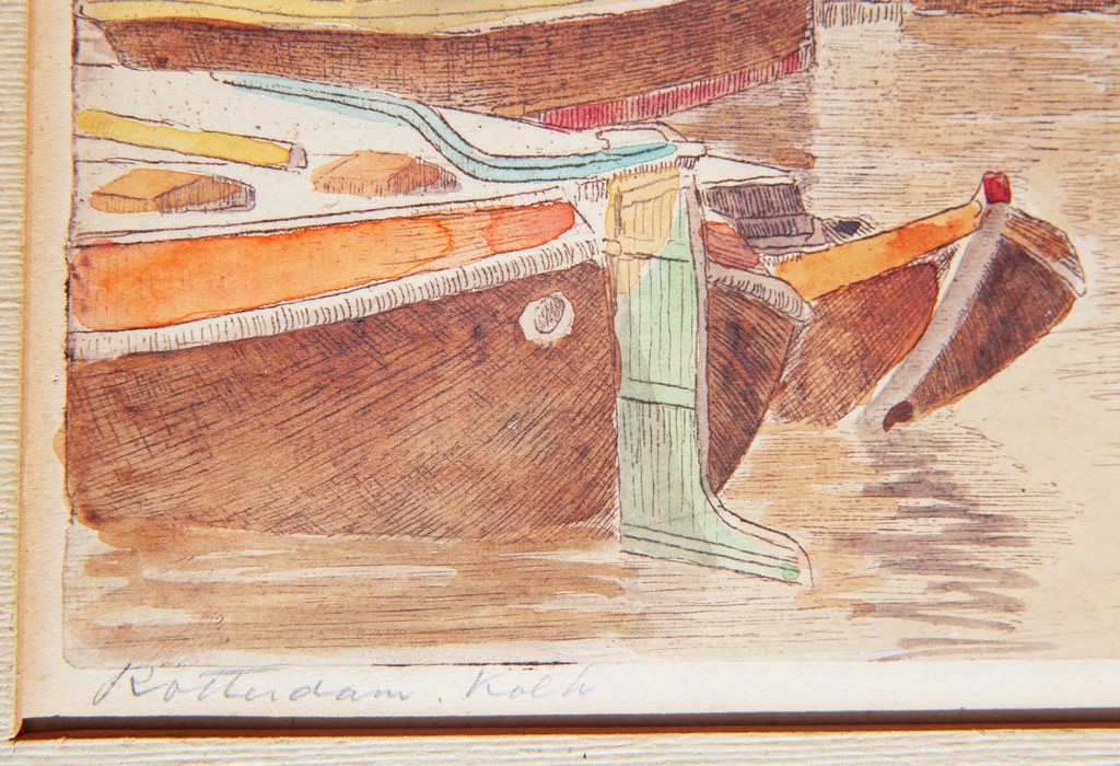 Marius Janssen. Ingekleurde en handgesign. Ets Kolk Rotterdam kopen? Bied vanaf 46!