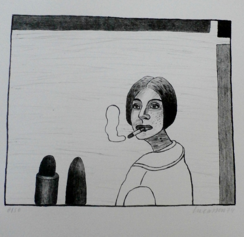 Reinier Lucassen - litho + gedicht : Vamp 4. kopen? Bied vanaf 75!